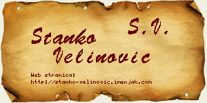Stanko Velinović vizit kartica
